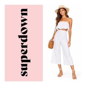 REVOLVE Superdown White Striped Pant Set